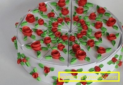 paper cake with roses