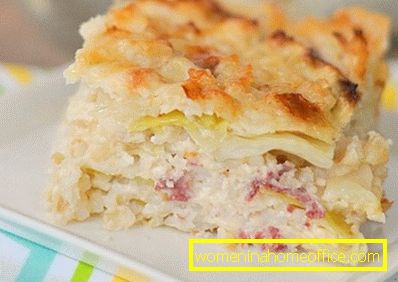 Cabbage Casserole in the oven with meat