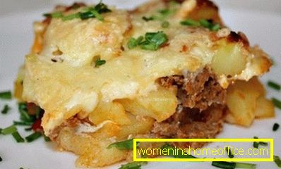 French fries with mince in the oven