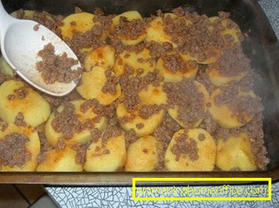 Vegetable and meat mixture for potatoes evenly
