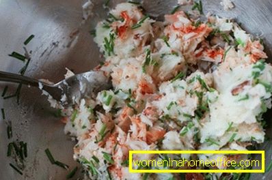 Crab cutlets with potatoes: minced