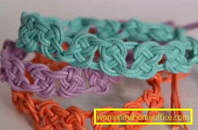 Macrame bracelets: weaving technique