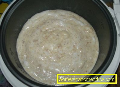 Oatmeal on milk in a slow cooker
