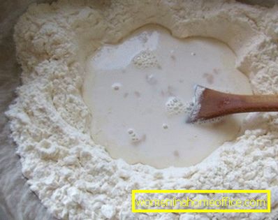 flour and milk yeast mixture