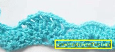 Wide crochet hem: description