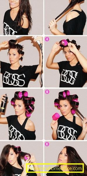 How to wind hair on different curlers?