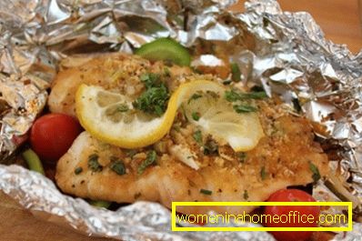 Pike perch in foil in the oven