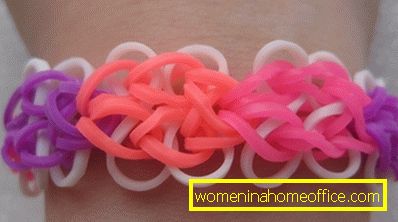 How to make a bracelet of rubber bands: decoration