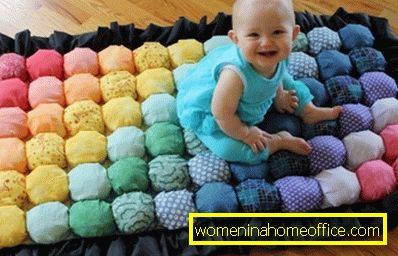 Baby rugs made of pompons do it yourself
