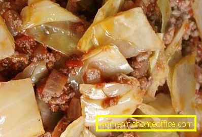 Stewed cabbage with minced meat in a slow cooker