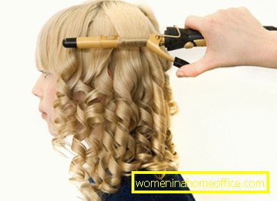 Curls to the side with medium hair using curling