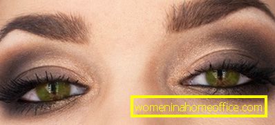 Makeup for brunettes with green eyes