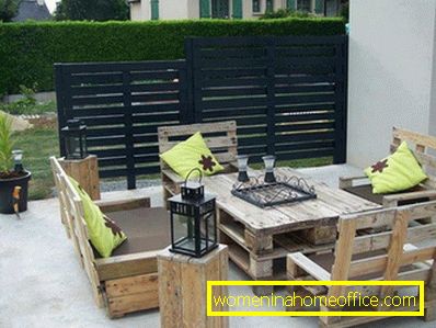 Furniture from pallets do it yourself