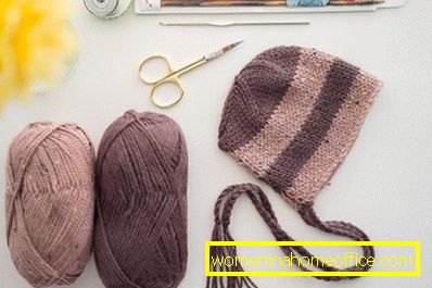 Cap for the newborn knitting
